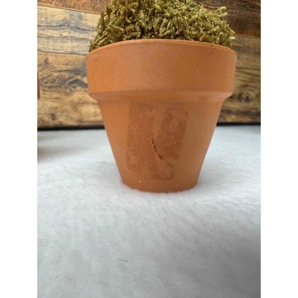 Pottery Barn Williams Sonoma Moss Topiary Place Card Holders Set of 6 Terracotta